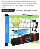 NEW Portable Volleyball Net System & Carry Bag