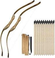 Wooden Bow and Arrow Set  Handmade  32 Inch  Black