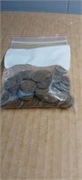 100 Mixed Dates Wheat Pennies