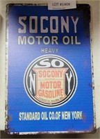 SOCONY MOTOR OIL SINGLE SIDE SIGN