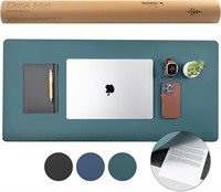 Nordik Desk Mat - Green Felt/Leather  35x17in