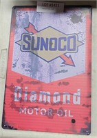 SUNOCO DIAMOND MOTOR OIL SINGLE SIDED SIGN