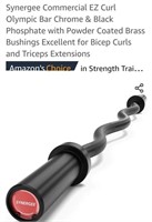Synergee  Ez curl  Olympic  Bar for biceps and
