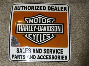 Harley Davidson Porcelian Sign 24 x 24