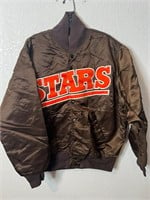Vintage Las Vegas Stars Brown Satin Jacket