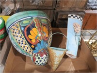 COLLECTION OF CERAMIC & METAL PLANTERS