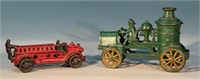 2 Cast Iron Fire Truck Toys