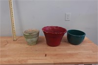 3 medium flowerpots