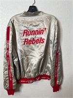 Vintage UNLV Rebels Satin Jacket Silver