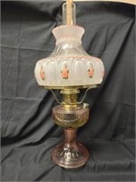 Antique Aladdin Pink Rose Oil Lamp