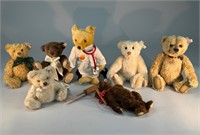 7 Steiff Bears Doctor, Puppet, Club Ribbons