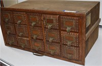 Antique 15 Drawer Seed Cabinet Store Display
