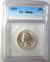 1963 Quarter ICG MS66+ LISTS $120