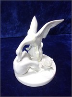 White Porcelain Geese Figurine