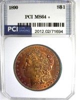 1890 Morgan PCI MS64+ Golden Purple