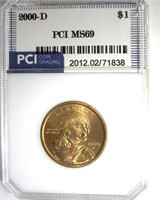 2000-D Sacagawea MS69 LISTS $10000
