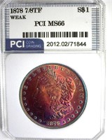 1878 7/8TF Weak Morgan PCI MS66 Vibrant Color