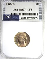 1949-D Nickel MS67+ FS LISTS $7000