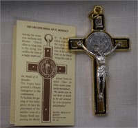 Large Crucifix Medal of St Benedict in Box