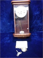 Wm. Widdop  Chiming Wall Clock in Mahogany Case