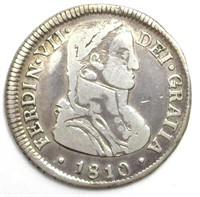 1810-FJ 2 Reales VF+ Chile Very Rare