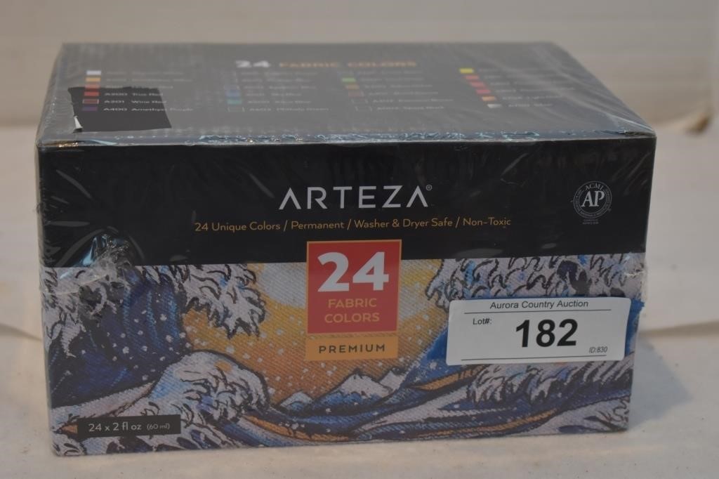 New Arteza Fabric Paint. Set of 24 Bottles