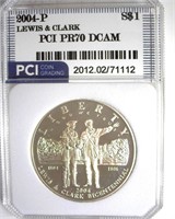 2004-P S$1 Lewis & Clark PR70 DCAM LISTS $100