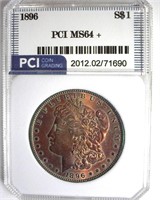 1896 Morgan PCI MS64+ Great Color