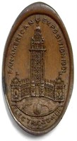 1901 Elongated Penny Pan Am Expo Electric Tower