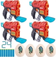 X-SHOT Dino Attack Foam Dart Blaster 4 Pack