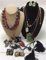 VINTAGE COSTUME JEWELRY STERLING NECKLACES
