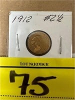 1912, 2 1/2, INDIAN HEAD GOLD PIECE