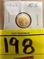 1856 2 1/2 DOLLAR GOLD PIECE