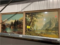 PAIR OF ANTIQUE FRAMED SCENIC PRINTS