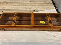 15" X 50" HOMEMADE WOODEN CAR DISPLAY CASE