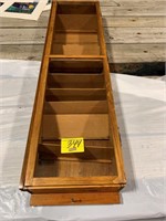 46" X 12" HOMEMADE WOODEN CAR DISPLAY CASE