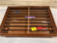 37" X 26" HOMEMADE WOODEN CAR DISPLAY CASE