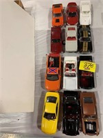 12 PLASTIC MODEL CARS