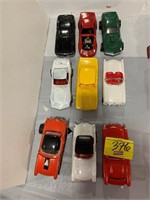 9 PLASTIC MODEL CARS