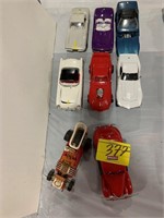 8 PLASTIC MODEL CARS