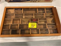 13" X 22" HOMEMADE WOODEN CAR DISPLAY CASE