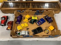 40" X 8" HOMEMADE WOODEN CAR DISPLAY CASE, GROUP