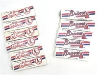 Vtg. MLB Chewing Gum Pack Teams:Cardinals & Braves