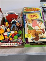 BOARD GAMES, CHILDREN'S BOOKS, FLAT OF KIDS TOYS