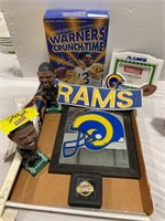 GROUP OF STL RAMS COLLECTIBLES OF ALL KINDS