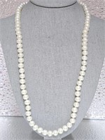 Stunning White Freshwater Pearl Necklace 18"
