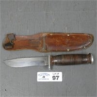Schrade H-15 Leather Handle Knife & Sheath