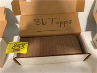 BOX OF 1986 TOPPS BASEBALL CARDS