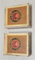 (2) Red Dot Cigarillo Boxes 2×4.5×5