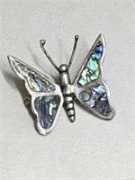 Eye-catching Vintage Signed SS Butterfly Broach